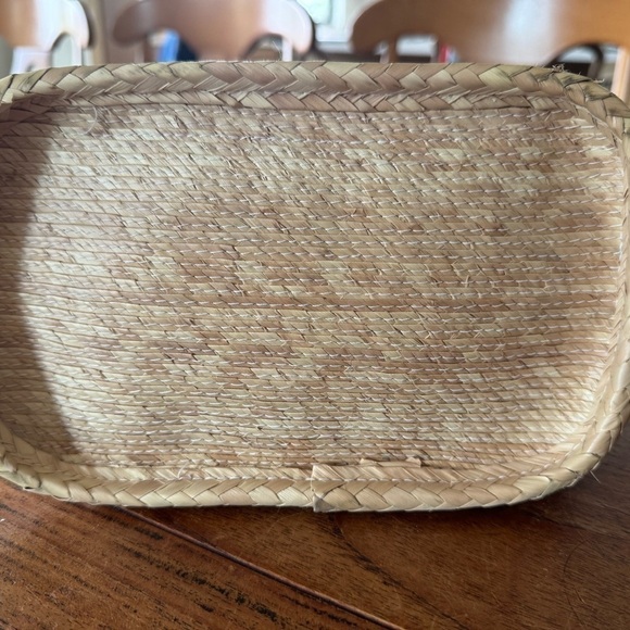 Straw Tote Beach Bag with Circle Handle - Picture 2 of 11